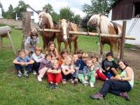 Letní tábor pro předškoláky  - projížďka na konících